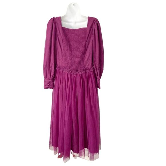 NWT Ivy City Co Florence Tulle Dress Plum size Large - Picture 7 of 13